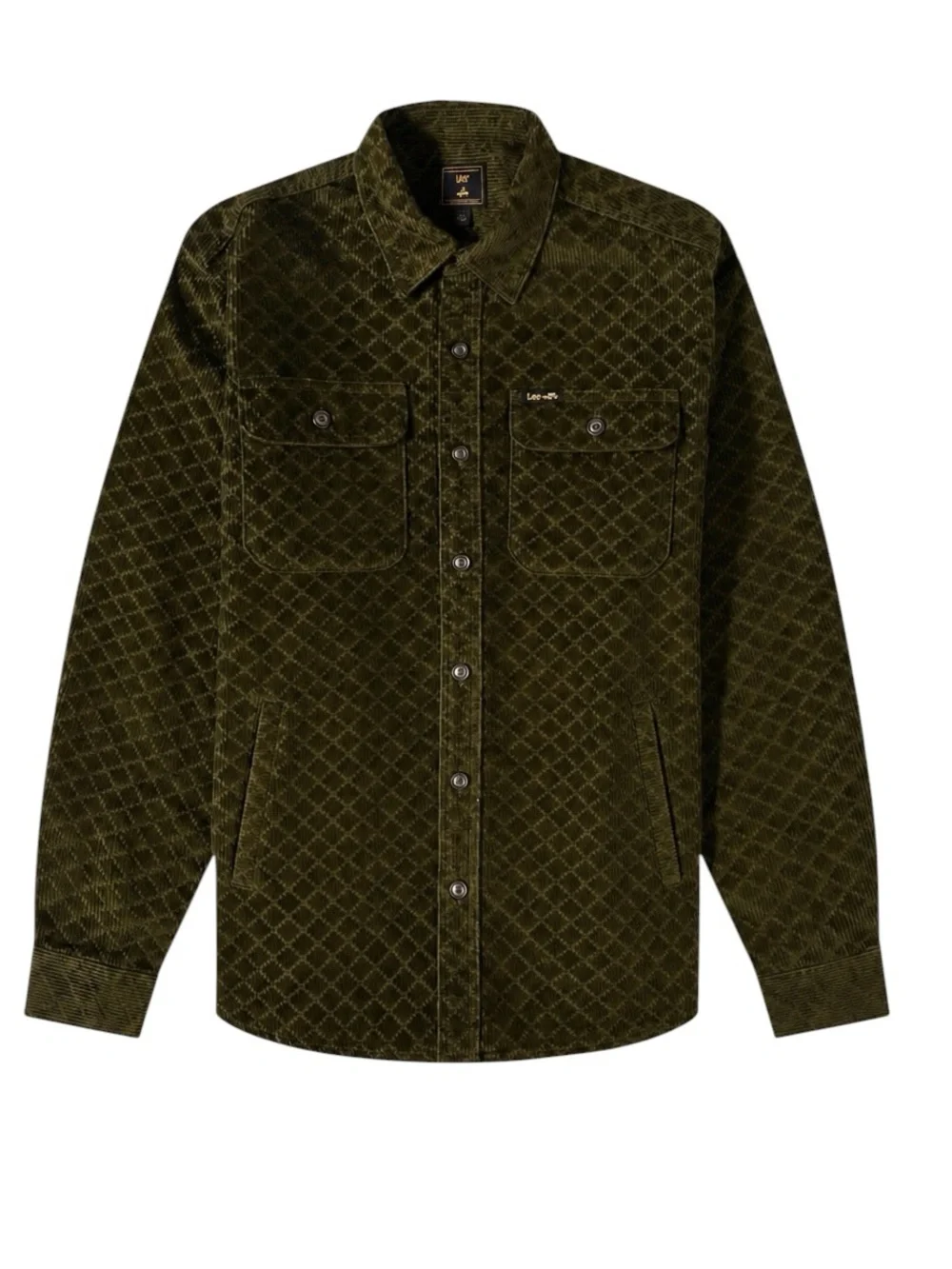 Lee x The Brooklyn Circus Cordoroy Quilted Overshirt Jacket Kale Green Size M